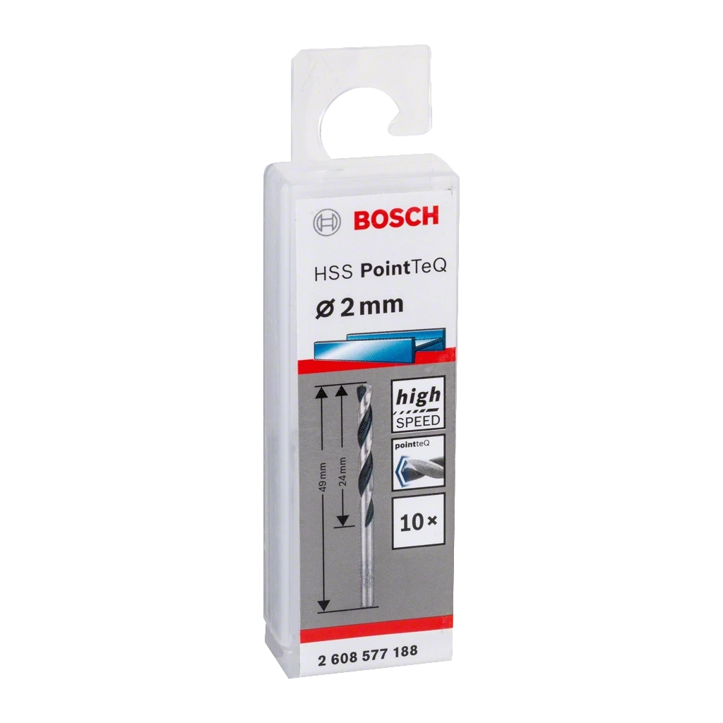 Свердло Bosch по металу HSS-PointTeQ, 2х24х49мм, 10шт (2.608.577.188) - изображение 7