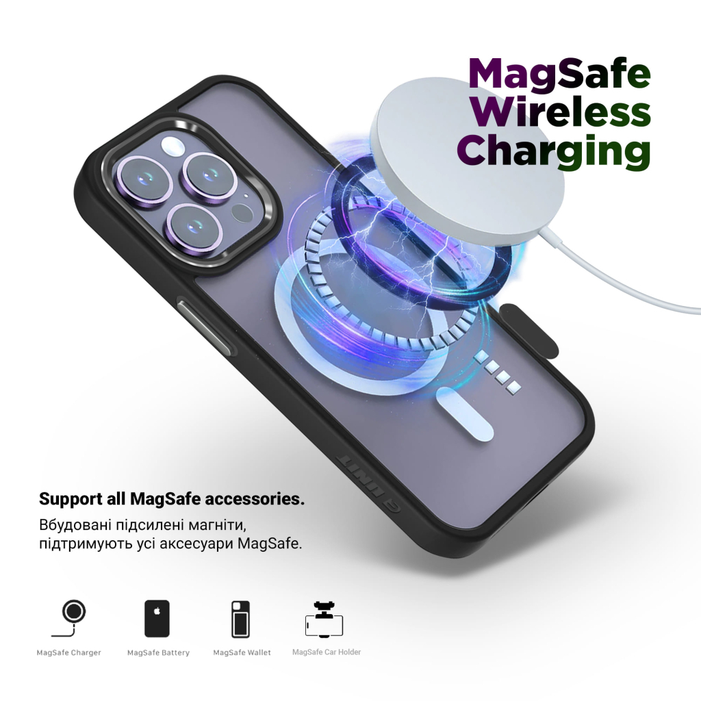 Чохол до мобільного телефона Armorstandart Unit MagSafe Apple iPhone 15 Pro Max Black (ARM69354) - зображення 3