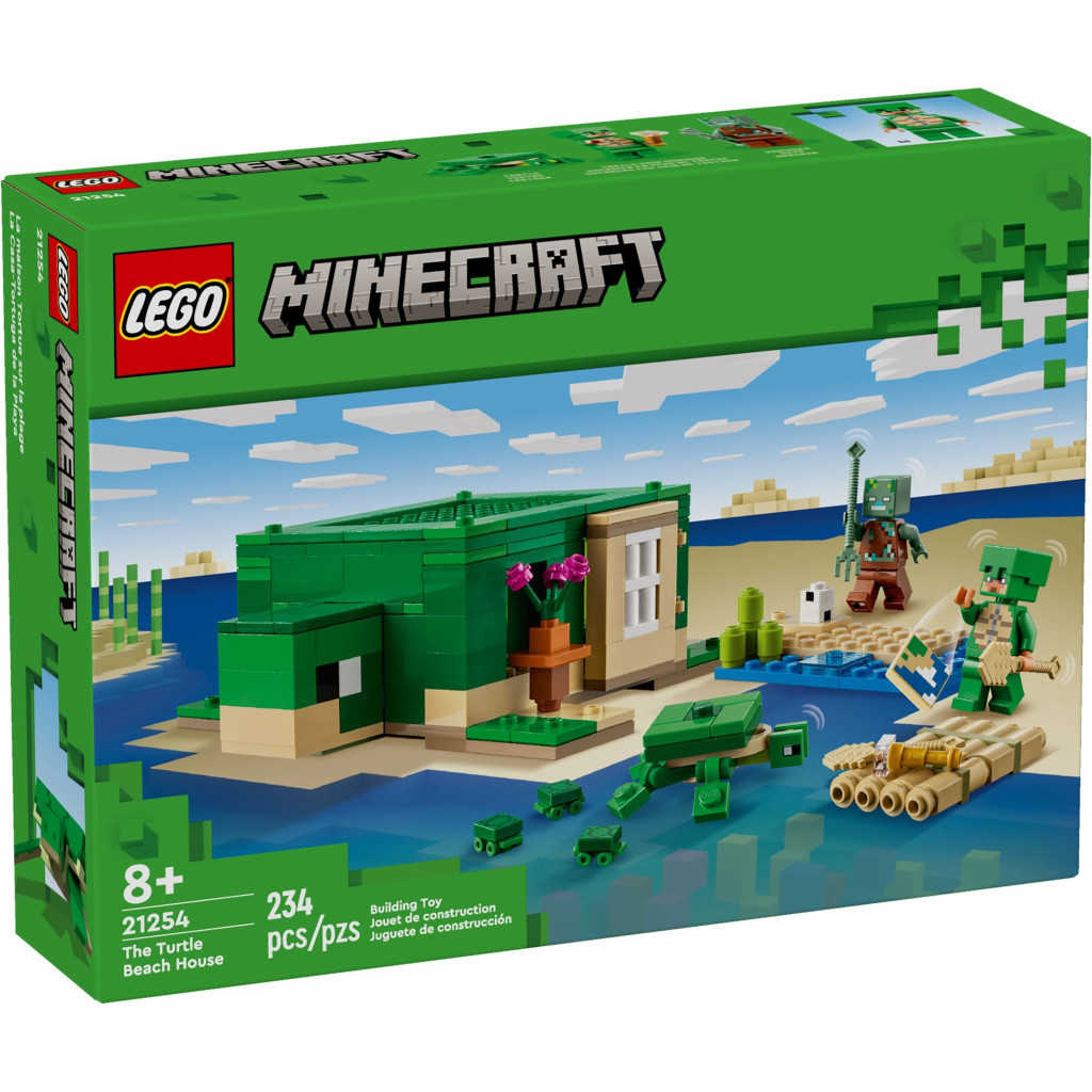 Конструктор LEGO Minecraft Пляжний будинок у формі черепахи 234 деталей (21254) - зображення 1