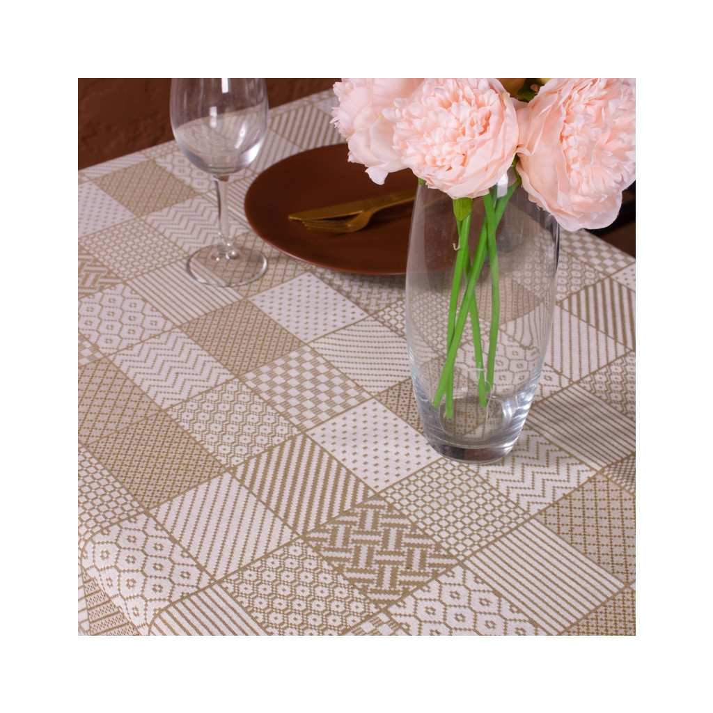 Скатертина MirSon Жакард №301 Jacquard Olive 140x140 см (2200006739180) - зображення 2
