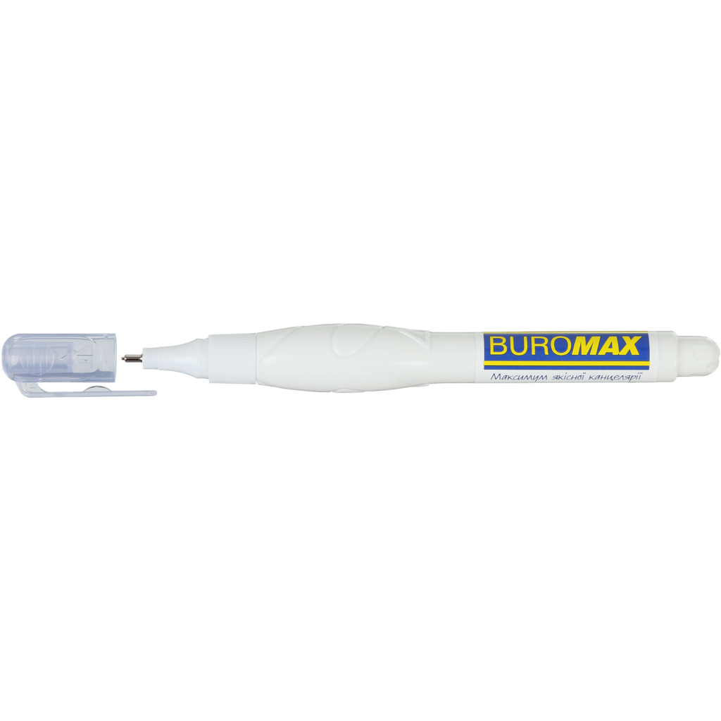 Коректор Buromax ручка 5 мл, спиртова основа, металевий наконечник (BM.1058) - изображение 1