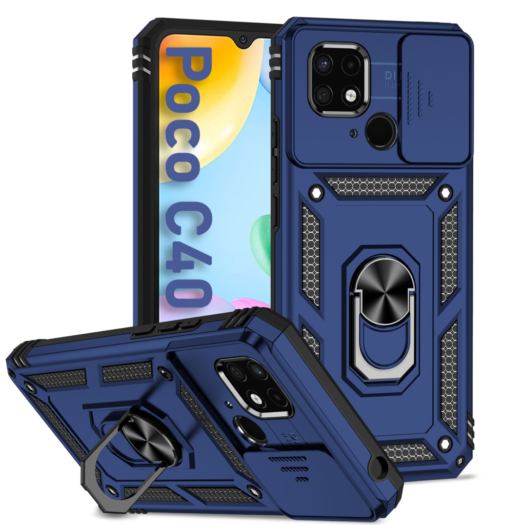 Чохол до мобільного телефона BeCover Military Poco C40 Blue (708203) - зображення 1