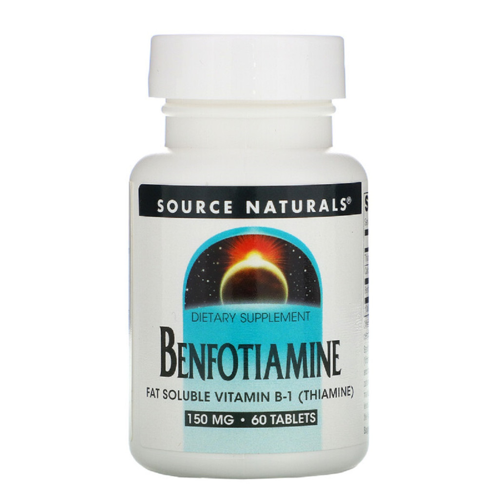Вітамінно-мінеральний комплекс Source Naturals Бенфотіамін, 150 мг, Benfotiamine, 60 таблеток (SN1906) - зображення 1