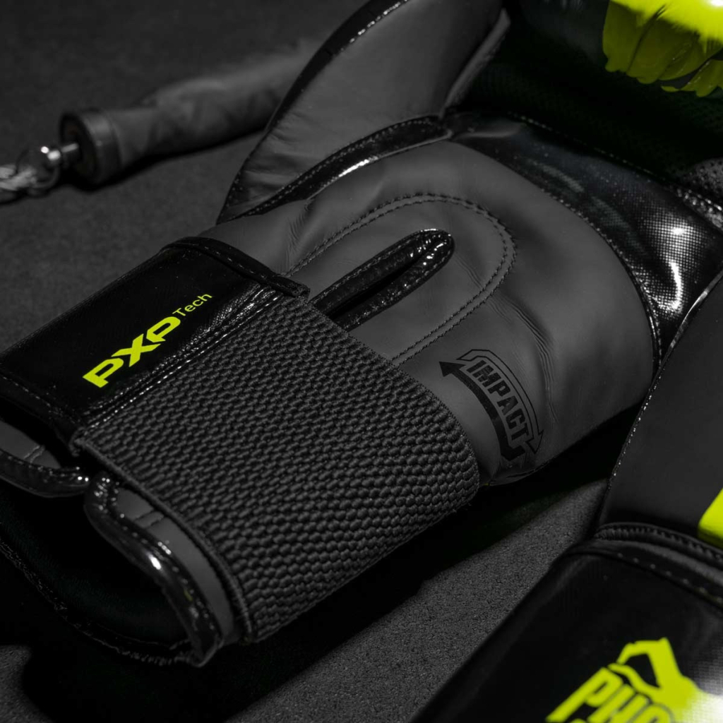 Боксерські рукавички Phantom APEX Elastic Neon Black/Yellow 14oz (PHBG2300-14) - зображення 4