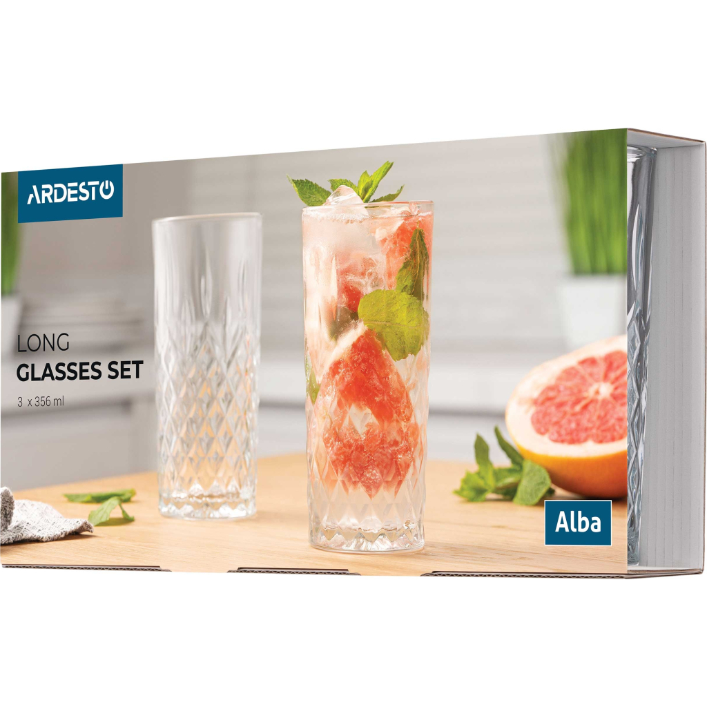 Набір склянок Ardesto Alba 356 мл 3 шт (AR2635AB) - зображення 3