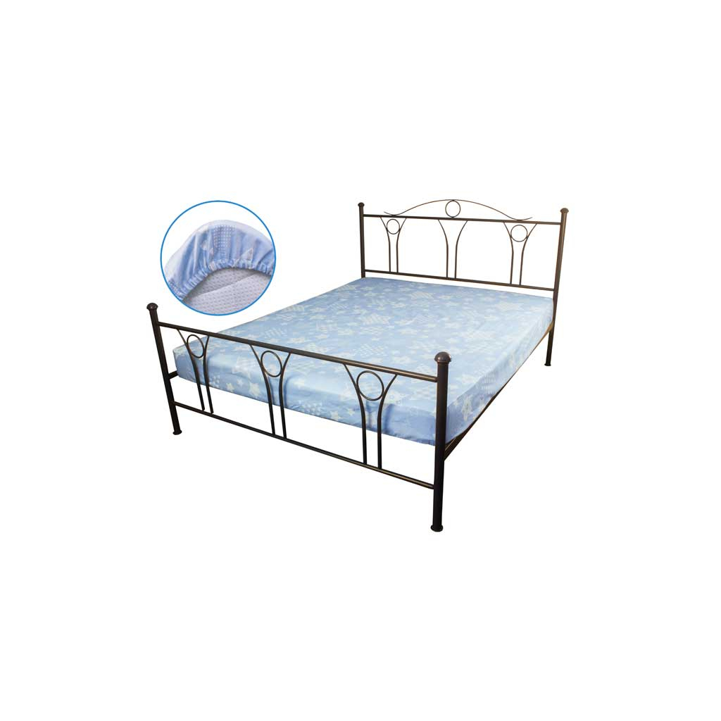 Простирадло Руно бязь на гумці Blue Star 90х200 см (503.114У_Blue star) - зображення 1