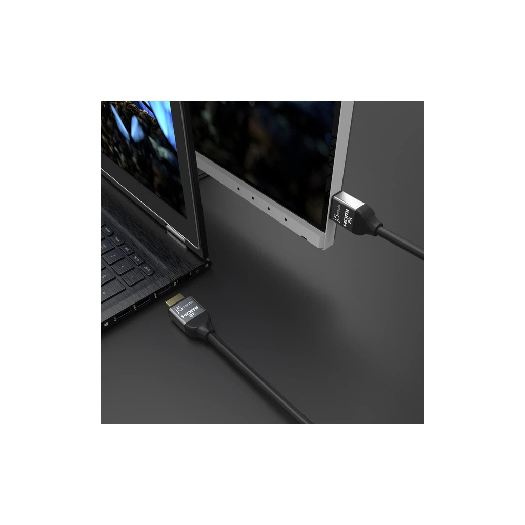 Кабель мультимедійний HDMI M to HDMI M 2.0m V2.1 8K 60Hz HDR10 HLG 48Gbp J5create (JDC53-N) - picture 6