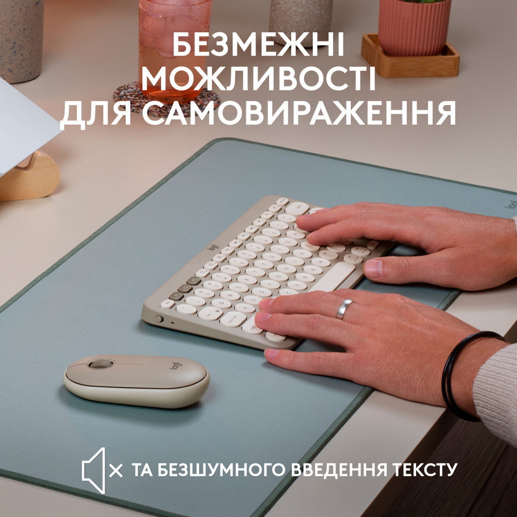 Клавіатура Logitech K380 Multi-Device Bluetooth UA Sand (920-011165) - зображення 3