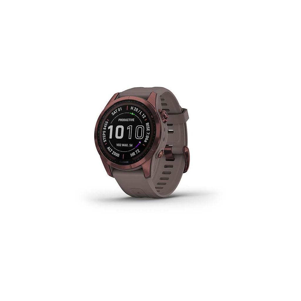Смарт-годинник Garmin fenix 7S Sapphire Sol, Dark Bronze Ti w/ Shale Gray Band, GPS (010-02539-29) - зображення 1