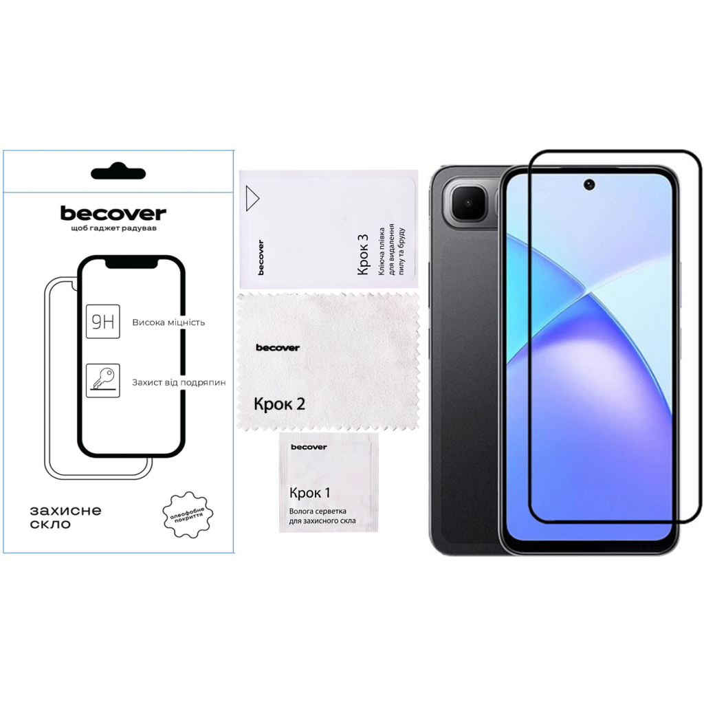 Скло захисне BeCover Infinix Smart 10 Plus (X6725B) Black (713726) - зображення 2