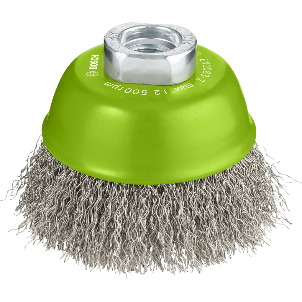 Щітка для електроінструменту Bosch Professional чашкова, нержавіюча 75мм, 0.3мм, M14 (2.608.622.102) - зображення 1