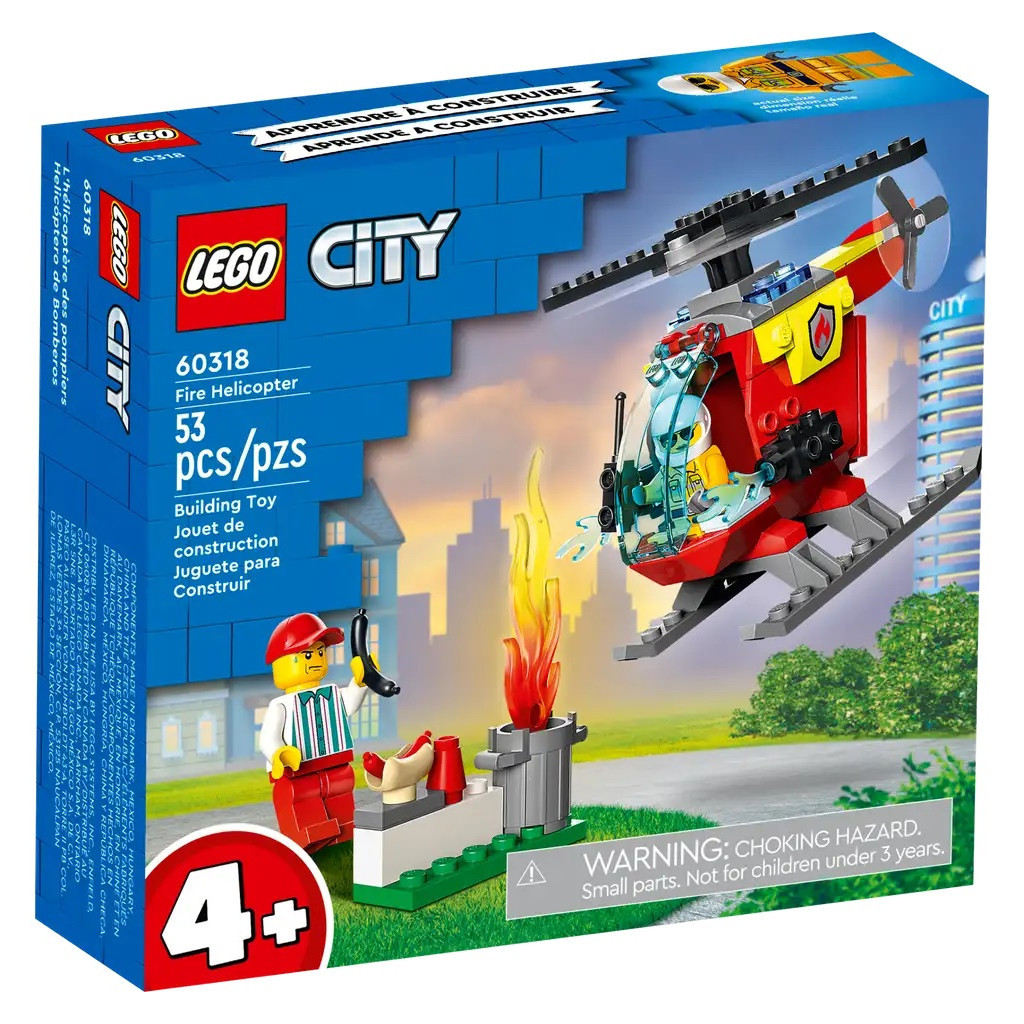 Конструктор LEGO City Пожежний гелікоптер 53 деталі (60318) - зображення 1