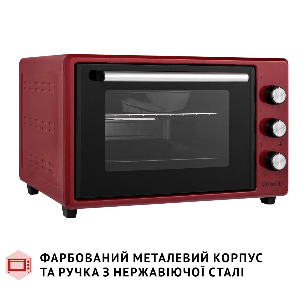 Електропіч Perfelli MIRAGE 37 RED - зображення 4
