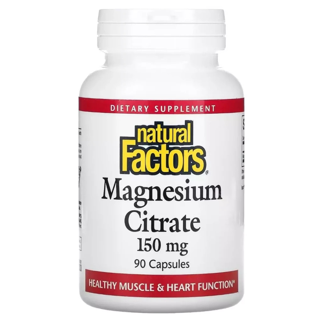 Вітамін Natural Factors Магній цитрат, 150 мг, Magnesium Citrate, 90 капсул (NFS-01652) - зображення 1