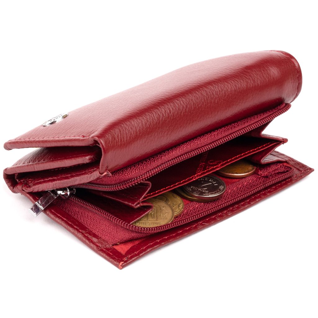 Портмоне ST Leather Зі шкіри Бордове (19333) - зображення 6