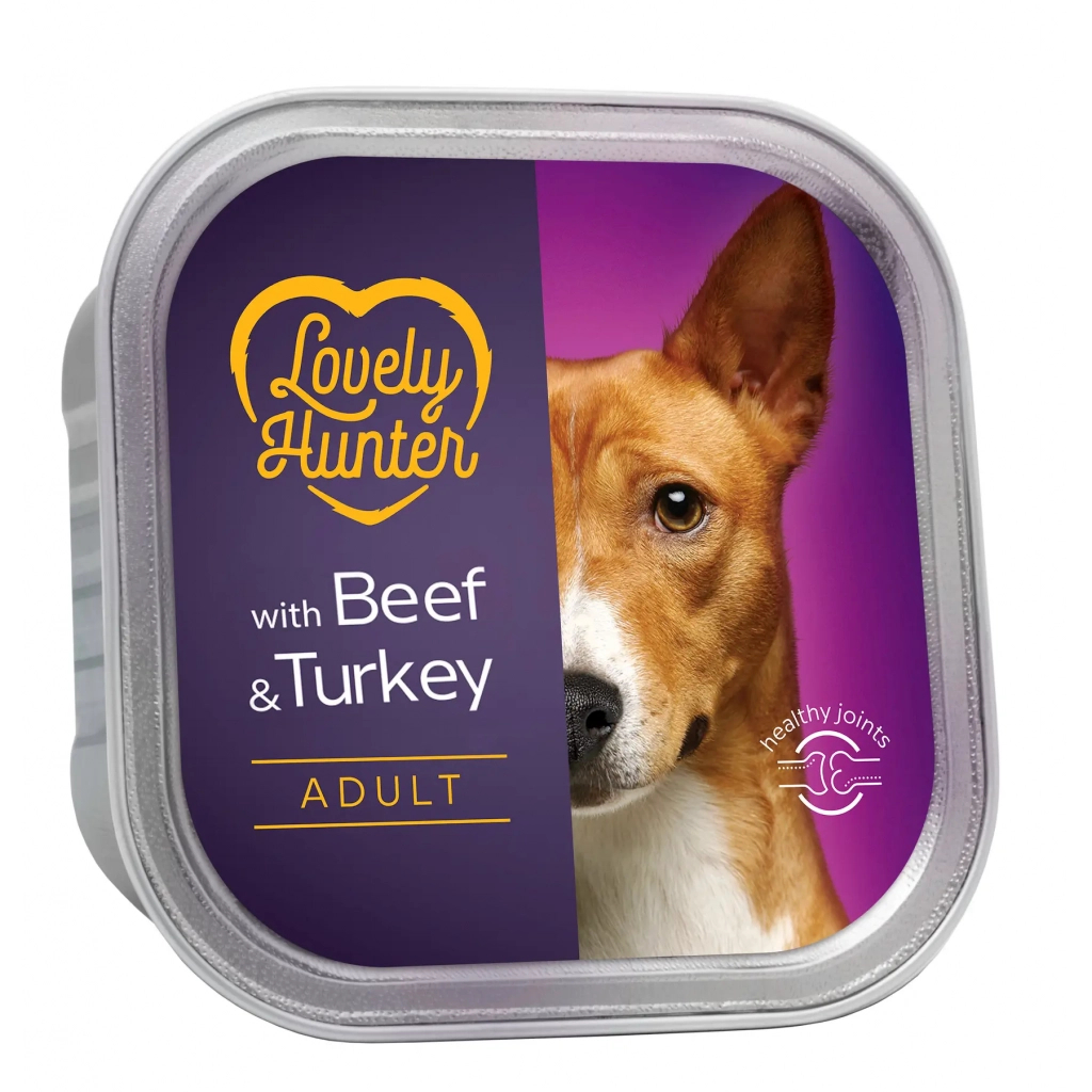 Вологий корм для собак Lovely Hunter Adult Beef and Turkey 150 г (LHU45446) - зображення 1