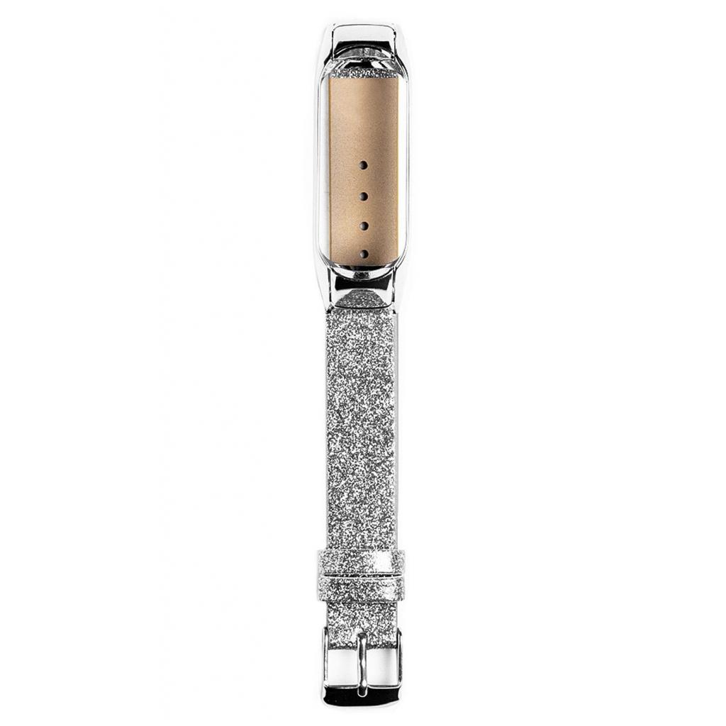 Ремінець до фітнес браслета XoKo Leather для Xiaomi Mi Band 3/4 Silver Spase (XK-XM-LT-SLR) - зображення 3