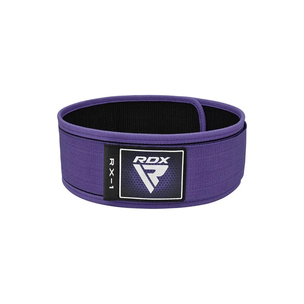 Атлетичний пояс RDX RX1 Weight Lifting Belt Purple XS (WBS-RX1PR-XS) - зображення 1