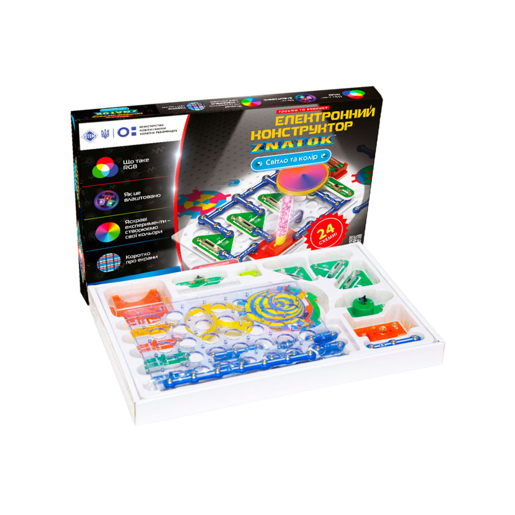 Конструктор ZNATOK Світло та колір (24 схеми) (70799) - изображение 2