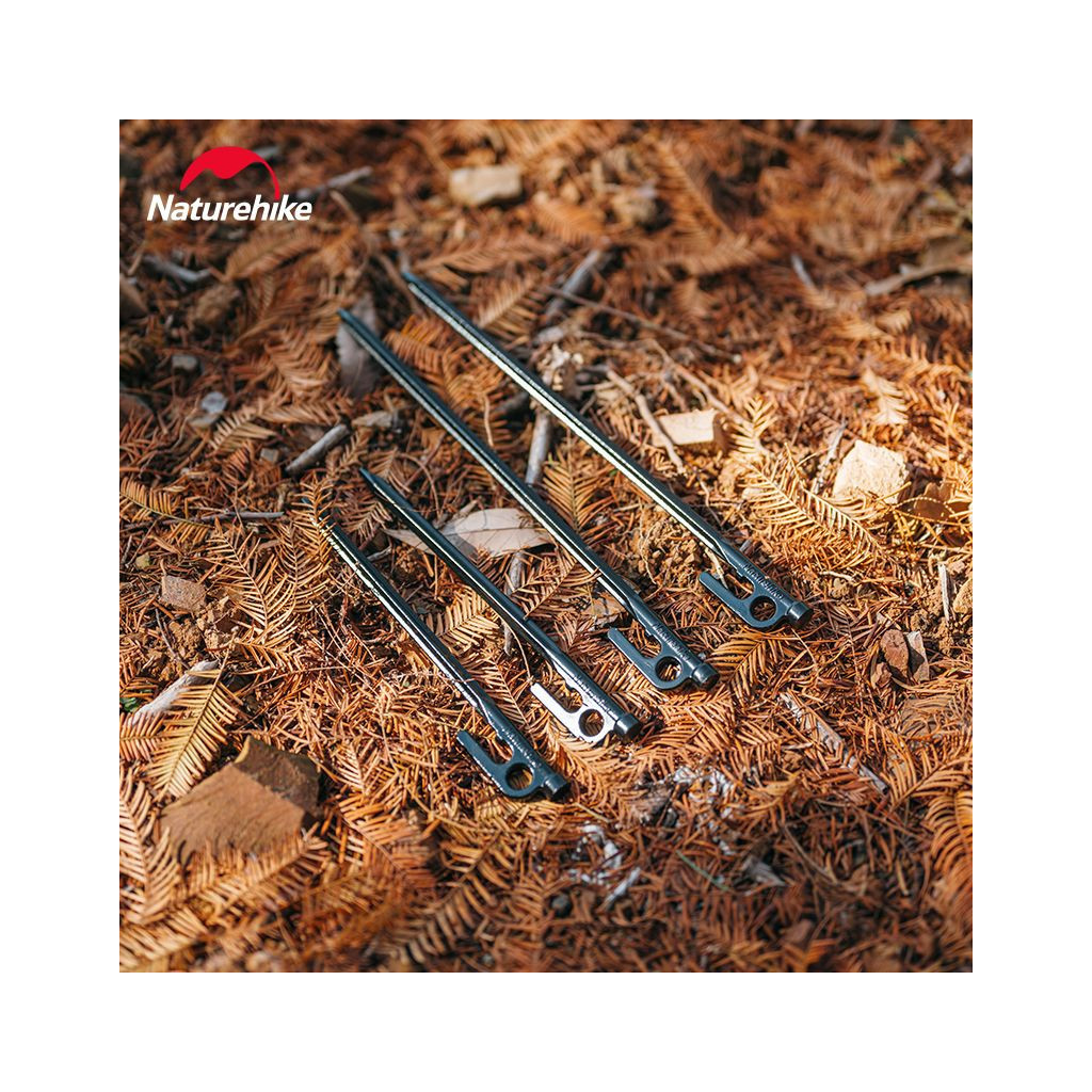 Комплект кілочків Naturehike CNH22ZP018 30 см чорний (6927595713280) - зображення 4