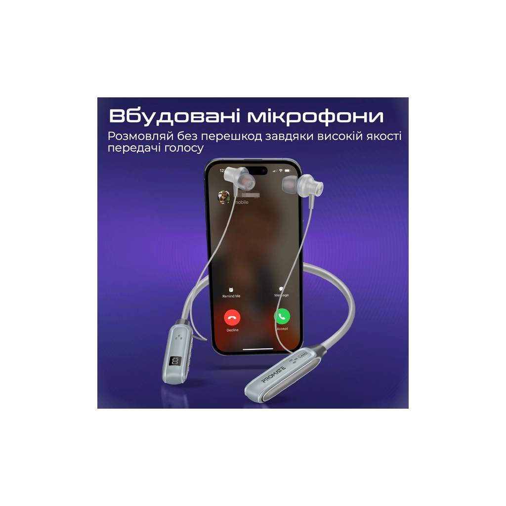 Навушники Promate Leap Silver (leap.silver) - зображення 8