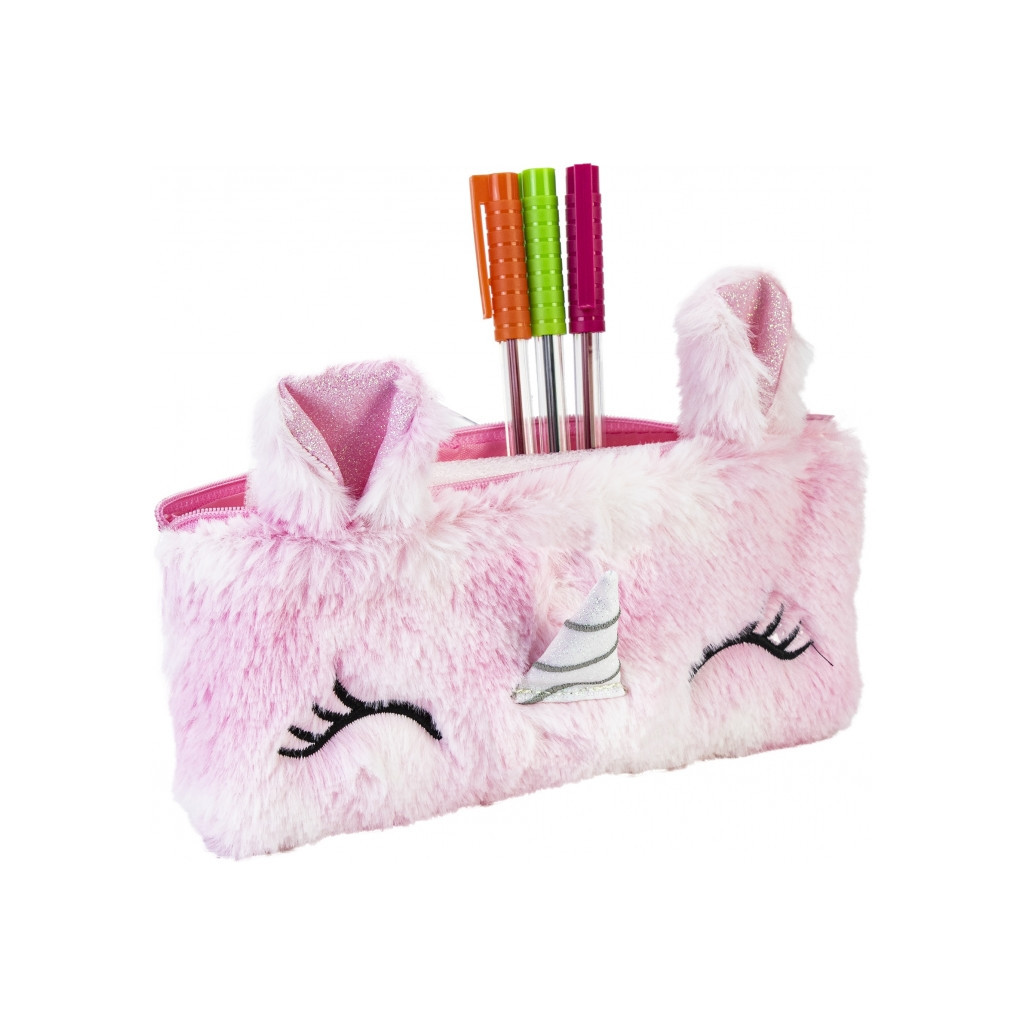 Пенал Cool For School плюшевий 1 відділення рожевий (CF87068) - изображение 2