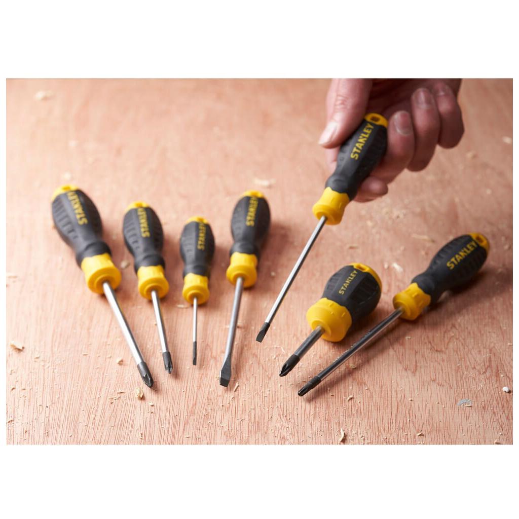 Викрутка Stanley Cushion Grip, SL4x100мм, з паралельним джалом. (STHT16195-0) - зображення 5