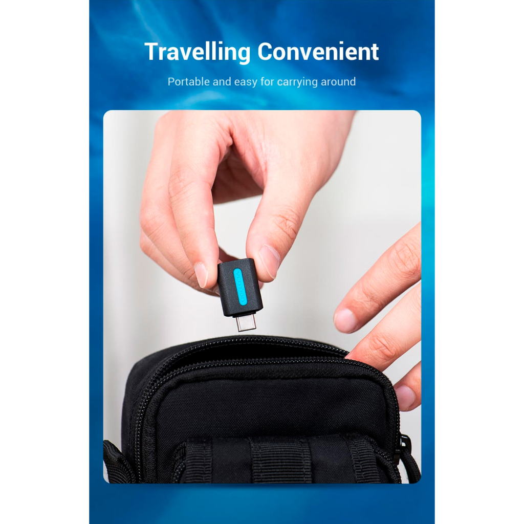 Перехідник USB 2.0 Type-C to USB AF (OTG) Vention (CDTB0) - изображение 11