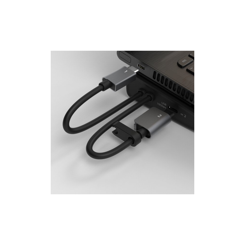 Порт-реплікатор J5create Dock-Station USB-C 10Gbps, 12-in-1 (слот M2 NVMe/хаб/HDMI/DP/PD/картрид/LAN) (JCD552-N) - зображення 6