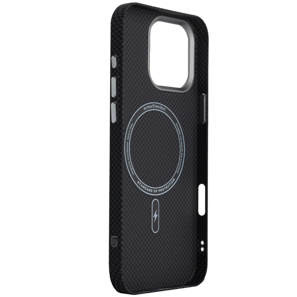 Чохол до мобільного телефона Armorstandart LikeCarbon2 MagCase Apple iPhone 16 Pro Max Kevlar Black (ARM88382) - зображення 4