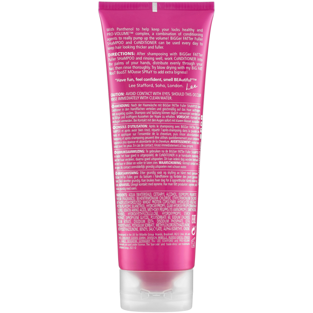 Кондиціонер для волосся Lee Stafford Bigger Fatter Fuller для додання об'єму волоссю 250 мл (886011001669) - зображення 2