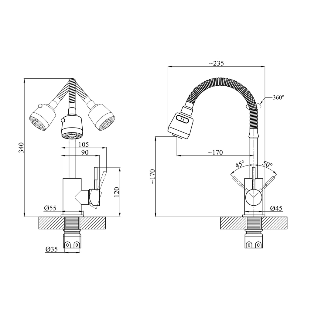 Змішувач Agua Acero-INOX035-2 (CV023291) - изображение 10