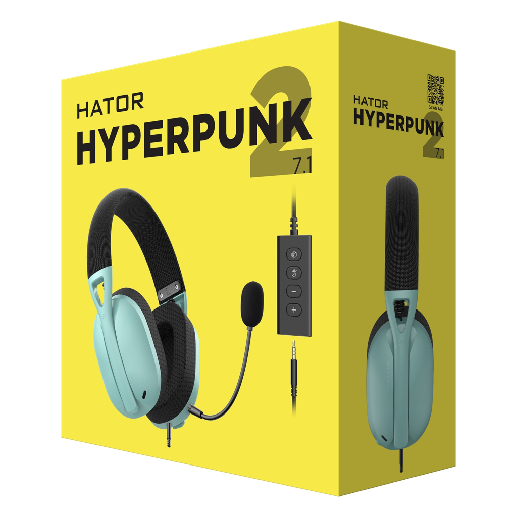 Навушники Hator Hyperpunk 2 USB 7.1 Black/Mint (HTA-848) - зображення 6