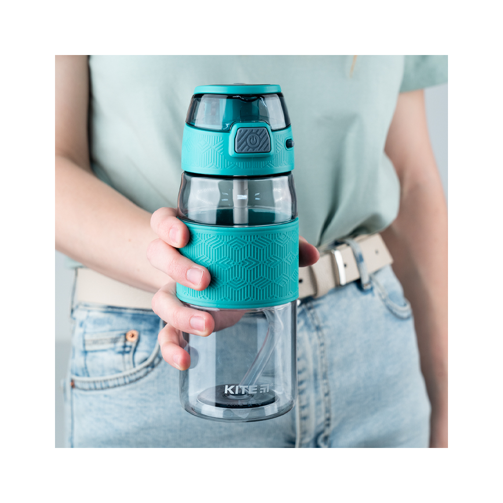 Поїльник-непроливайка Kite 600 мл, сіро-зелена (K24-1201-1) - зображення 6