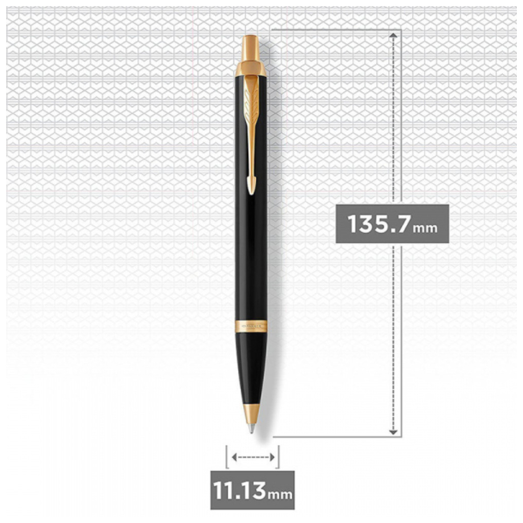 Ручка кулькова Parker IM 17 UKRAINE Black GT BP Тризуб (22032_TR) - зображення 4