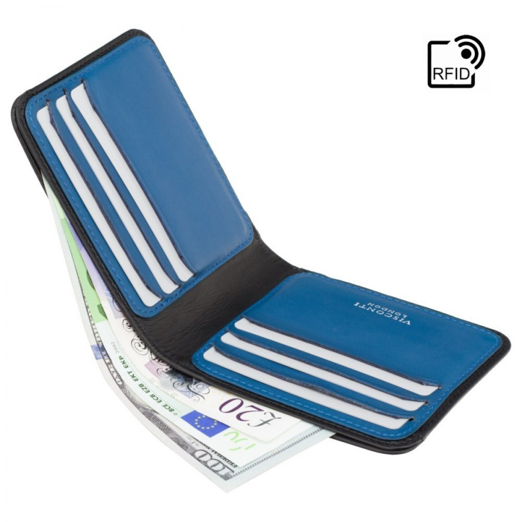 Гаманець Visconti VSL35 Trim з RFID Black-Cobalt (VSL35 BK/CB) - зображення 5