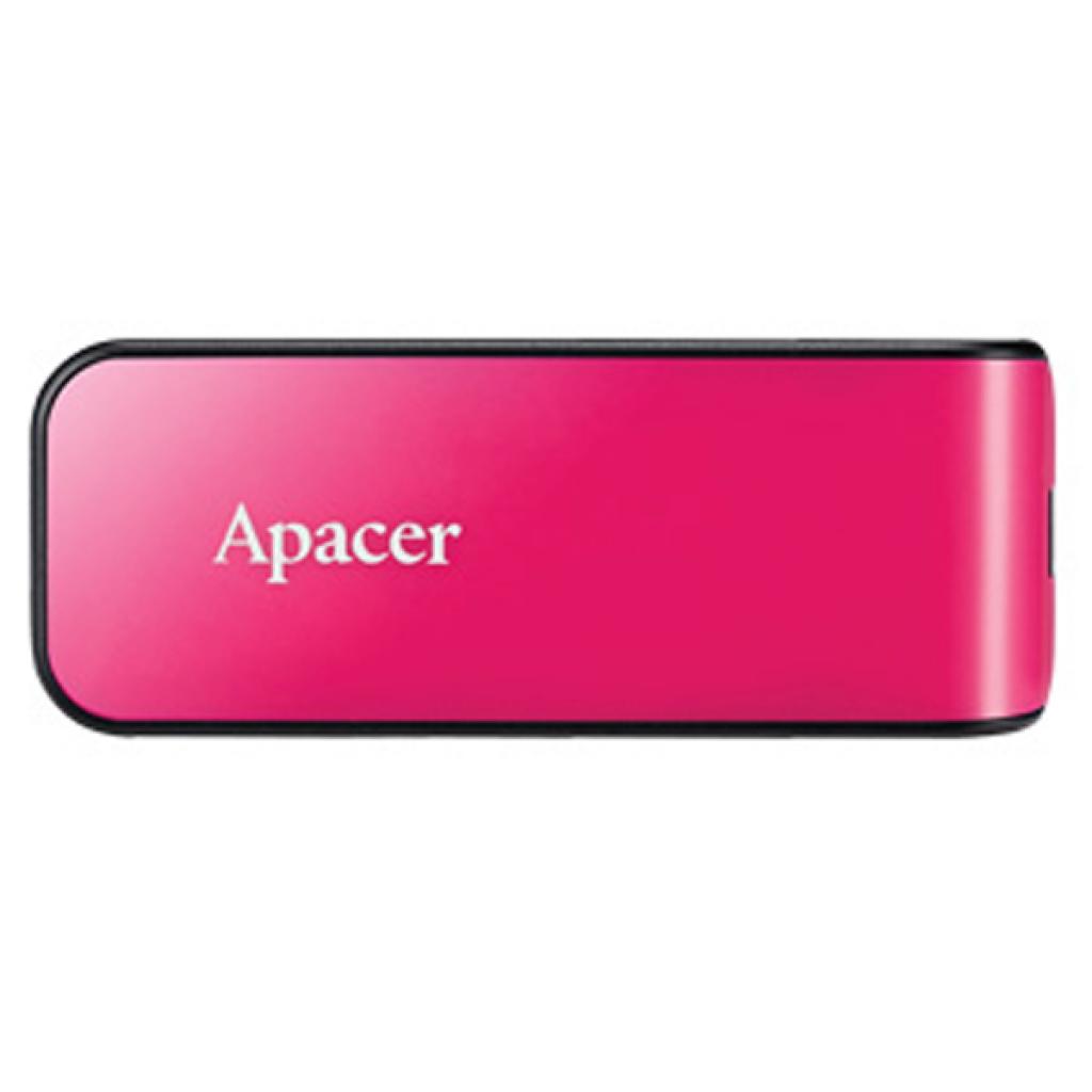 USB флеш накопичувач Apacer 16GB AH334 pink USB 2.0 (AP16GAH334P-1) - зображення 1
