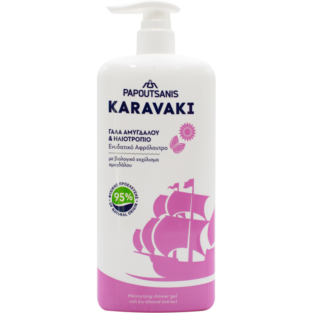 Гель для душу Karavaki Мигдальне молочко й соняшник 750 мл (5201109002772) - зображення 1