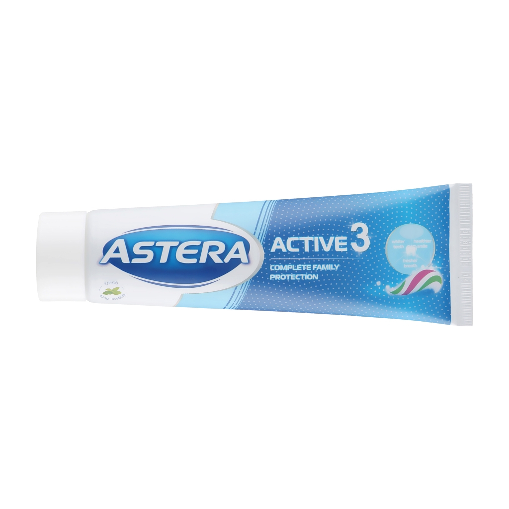 Зубна паста Astera Active 3 Потрійна дія 100 мл (3800013515297) - зображення 1