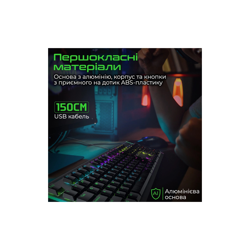 Клавіатура Vertux Comando USB Black (comando.black) - зображення 6