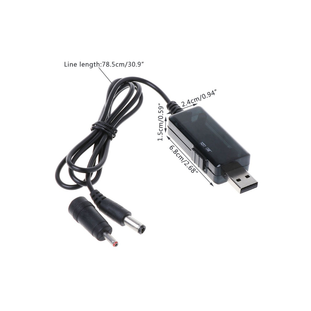 Кабель живлення USB to DC 3.5x1.35mm + 5.5x2.1mm 9V-12V Dynamode (KWS-912V) - picture 4