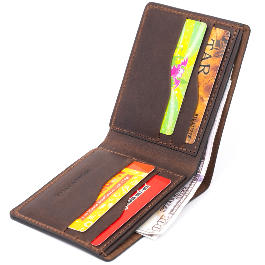 Портмоне Grande Pelle У вінтажній шкірі Коричневе (11310) - зображення 5