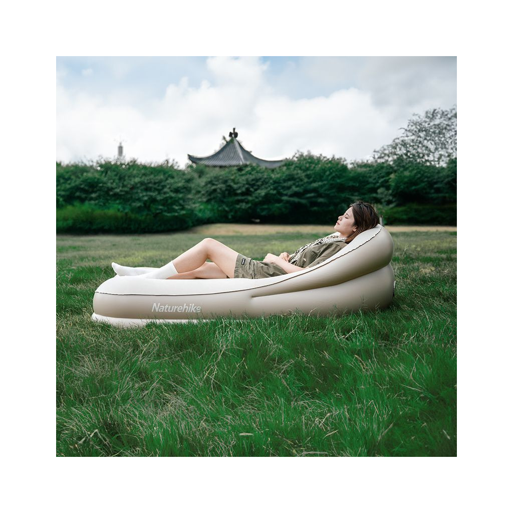 Матрац надувний Naturehike CNK2300DZ020 180 х 90 см з підголовником бежевий (6976023922480) - зображення 5