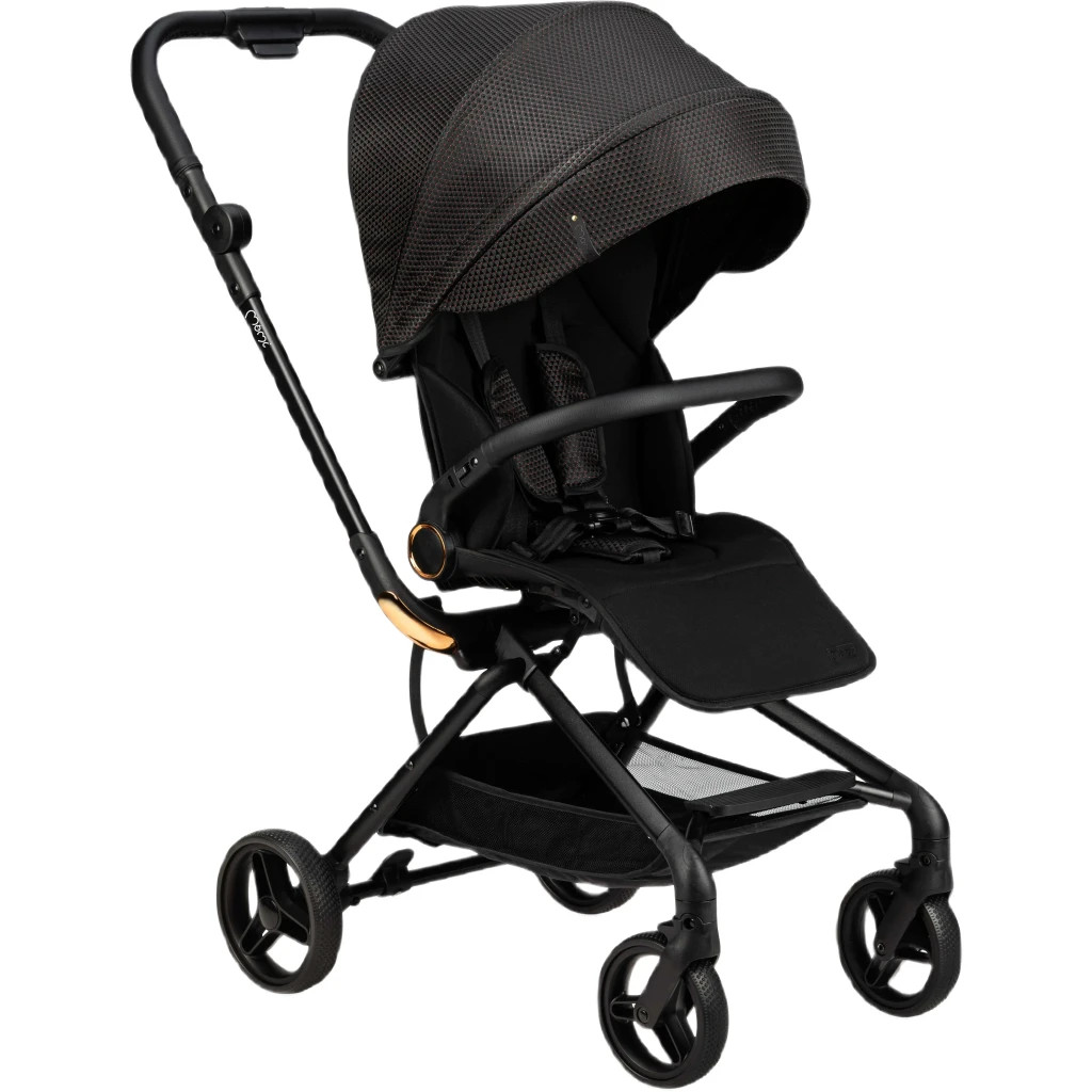 Коляска MoMi Adelle, чорна з червоним (WOSP00035) - зображення 1