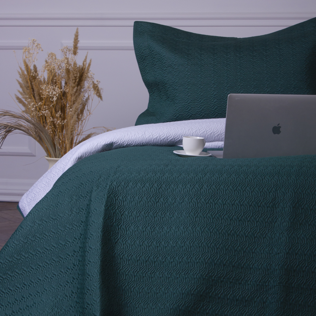 Покривало MirSon набір Imperial Green Line покривало 180х210 см + наволочки 50х70 см х 2 шт (2200007177967) - picture 5