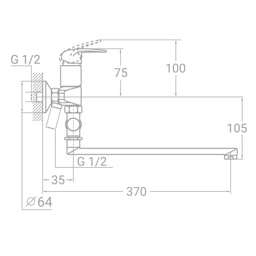 Змішувач TAU TN-3C242C (9846220) - зображення 3