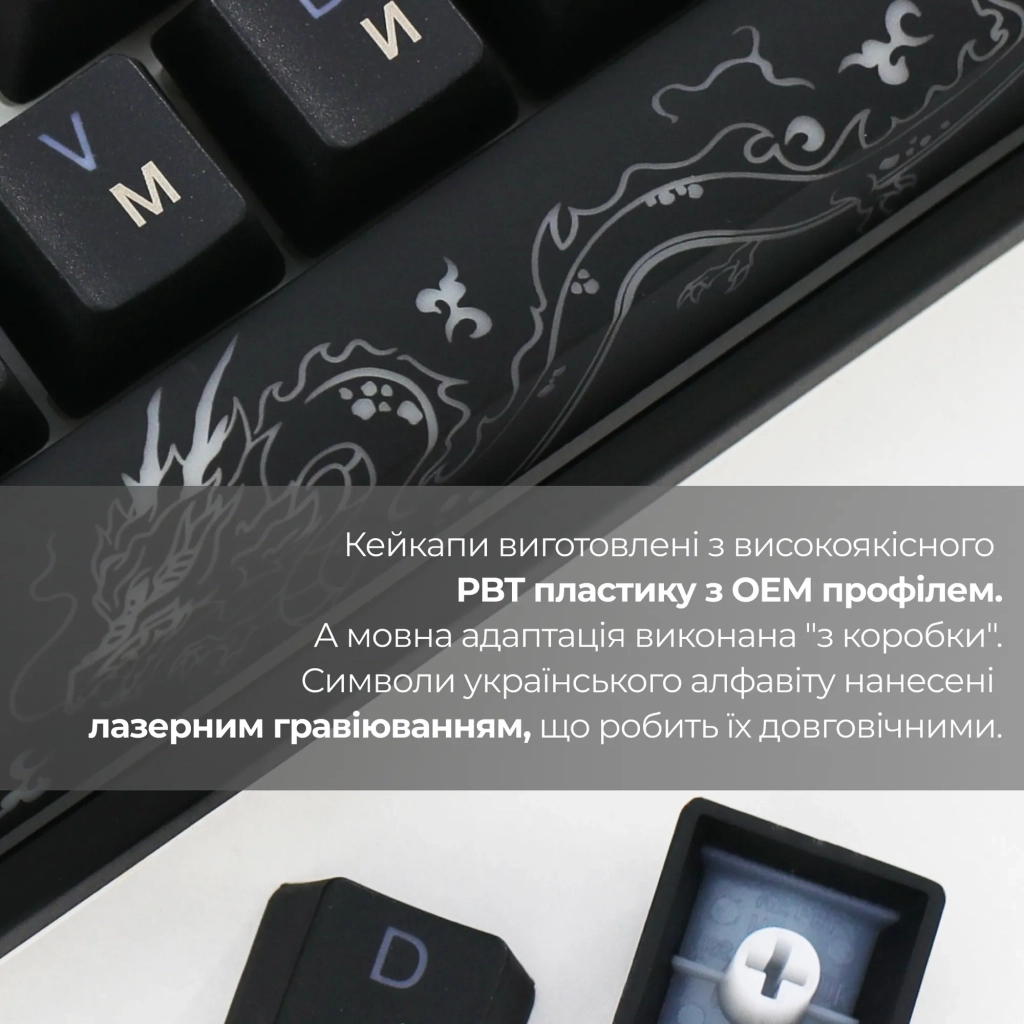Клавіатура Ducky One 3 Cherry MX Brown RGB UA USB Black (DKON2108ST-BUAPXCLAWSC1) - зображення 8