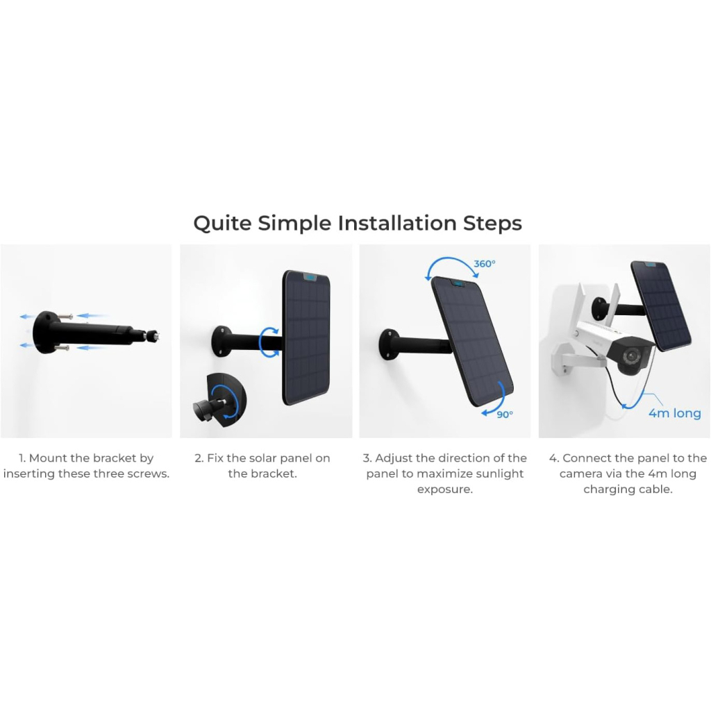 Сонячна панель Reolink Solar Panel 2 Black - изображение 9