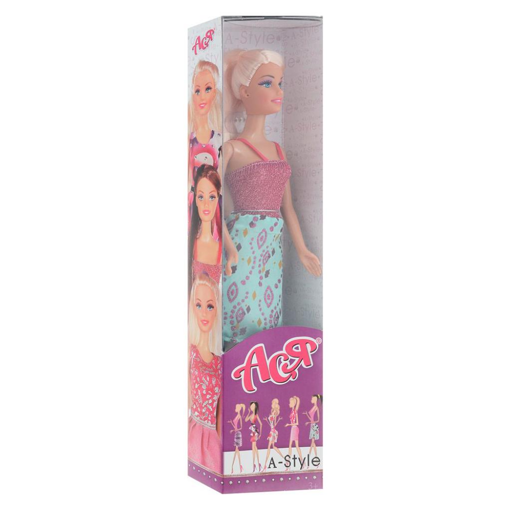 Лялька Ася блондинка в біло-рожевій сукні (35053) - зображення 2