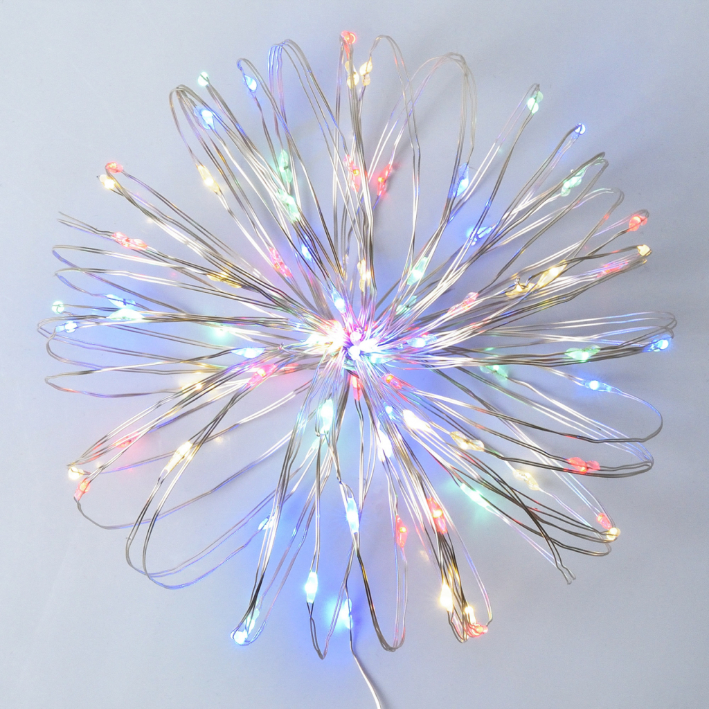 Гірлянда YES! Fun Нитка на мідному дроті 100 LED Різнокольорова 10 м Статична USB (975037) - зображення 1